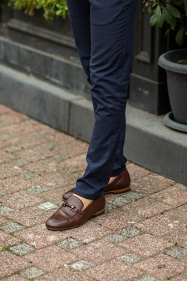 Bit Loafers Leather Dark Brown