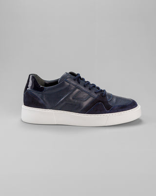 Navy Blue Embossed Sneakers
