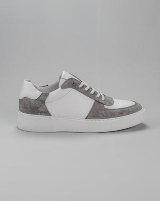 White & Gray Embossed Sneakers
