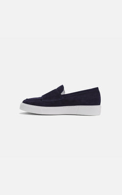 Monk Strap Suede Leather Navy Blue Shoes