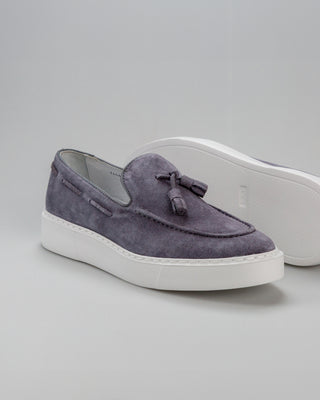 Tassel Loafers Suede Gray