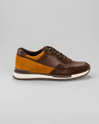 Brown Contrast Retro Running Sneakers