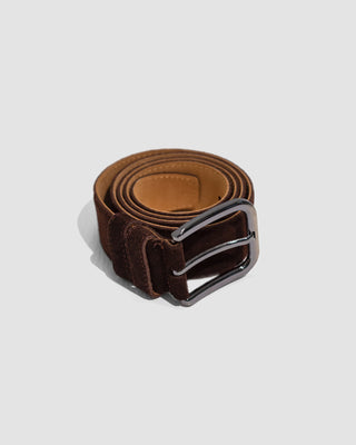 Brown Leather Suede Belt