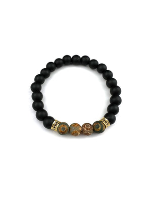 Matte Black Agate Bracelet