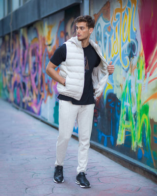 Beige Sweat Suit ( Both Included Pants and Vest)