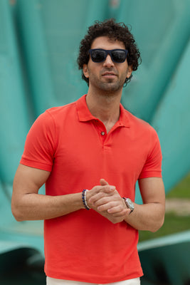 Slim Fit Orange Polo T-Shirt