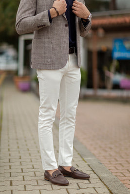 Slim Fit White Jeans