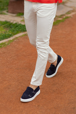 Slim Fit White Jeans